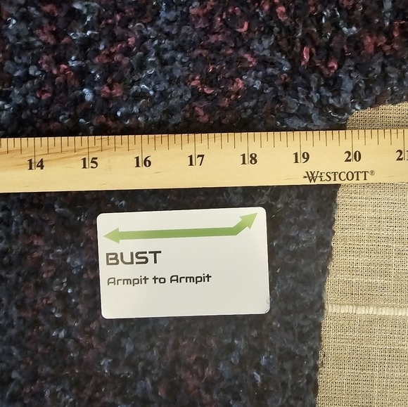 Chico's Design Size 1 Fuzzy Knit Acrylic Jacket Made in USA - Picture 7 of 8